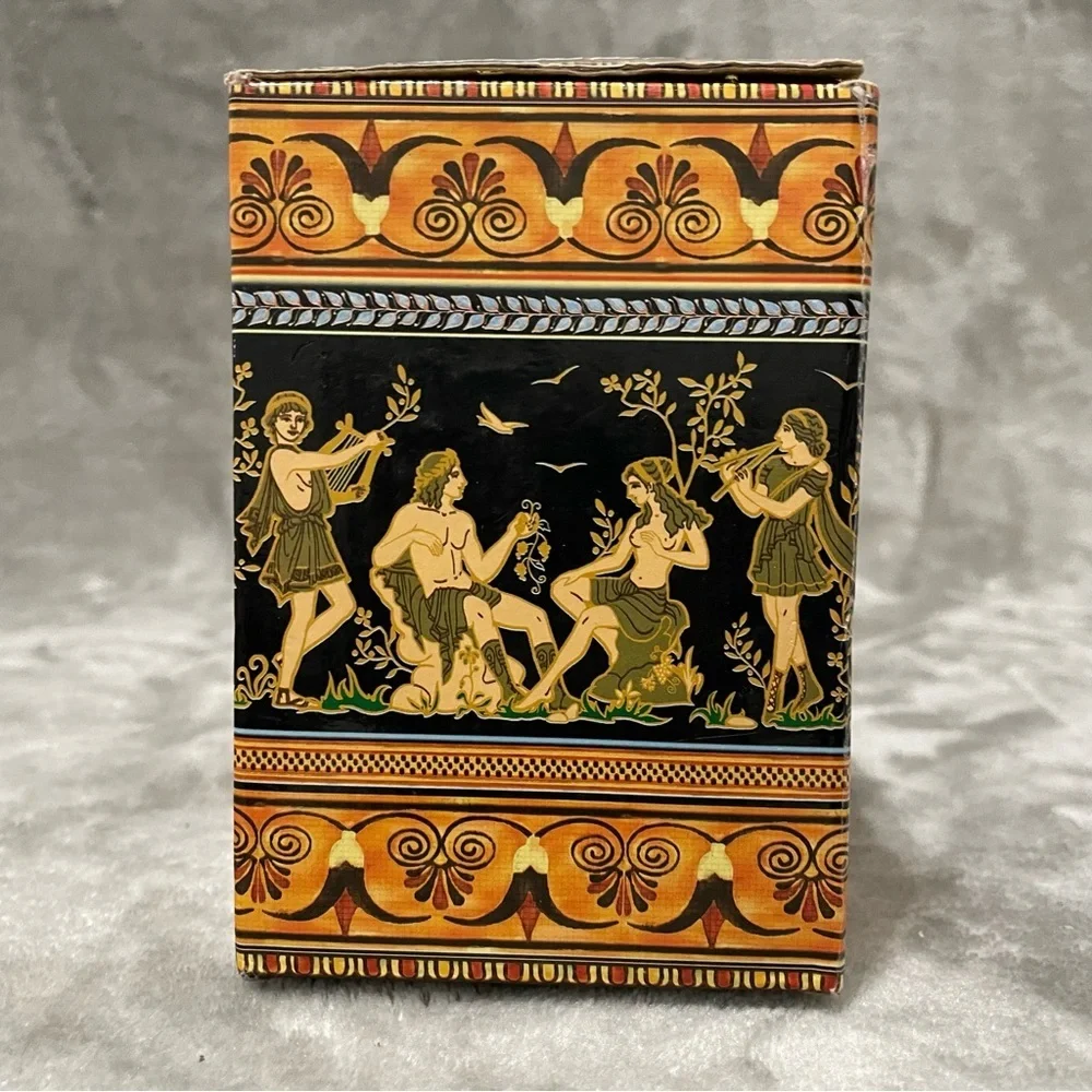 Creative Ceramics Bona Dea Black Gold Greek Motif Mug Mythology Coffee Cup